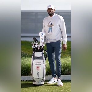 Eastside Golf - Embroidered Heather Gray Swingman Crew Pullover Sweatshirt Sz L